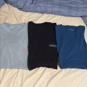 Vineyard Vines Men's T-Shirt Pack - Light Blue, Black, Blue